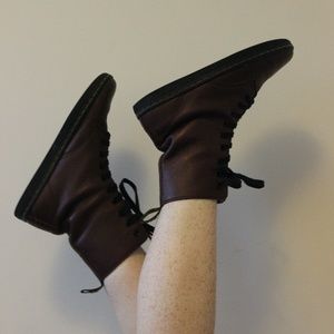 Maroon Vintage Doc Martin's Lace Up Boot